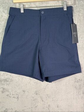 NWT New VRST Navy Textured Mens Resort Shorts Swim Trunks Size Small